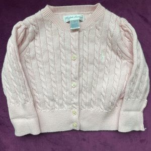Authentic Ralph Lauren 3 Month Old Girl Cardigan 100% Cotton - Never Worn